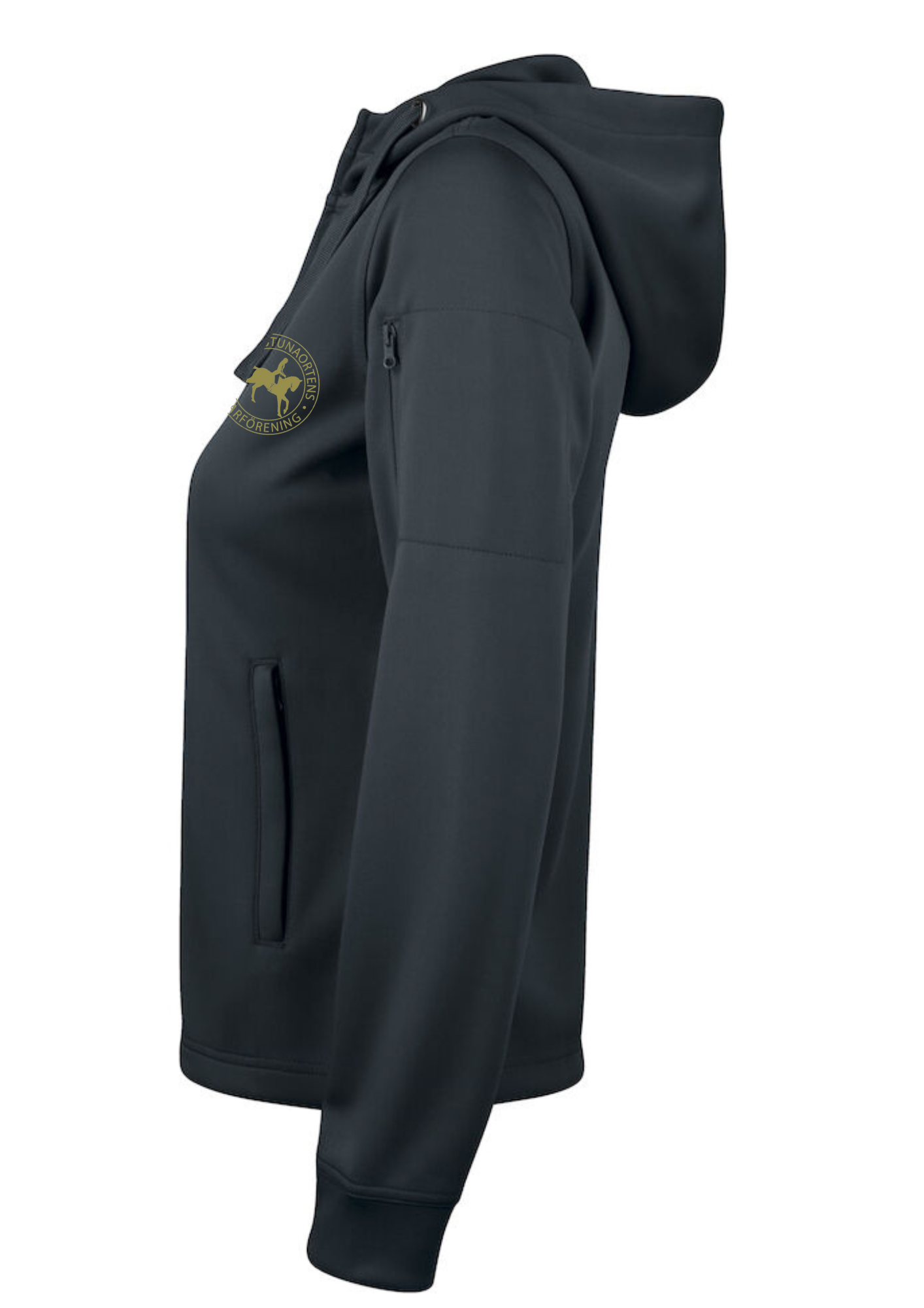 ÄLVDALENS RIDKLUBB BASIC ACTIVE HOOD FZ DAM SVART
