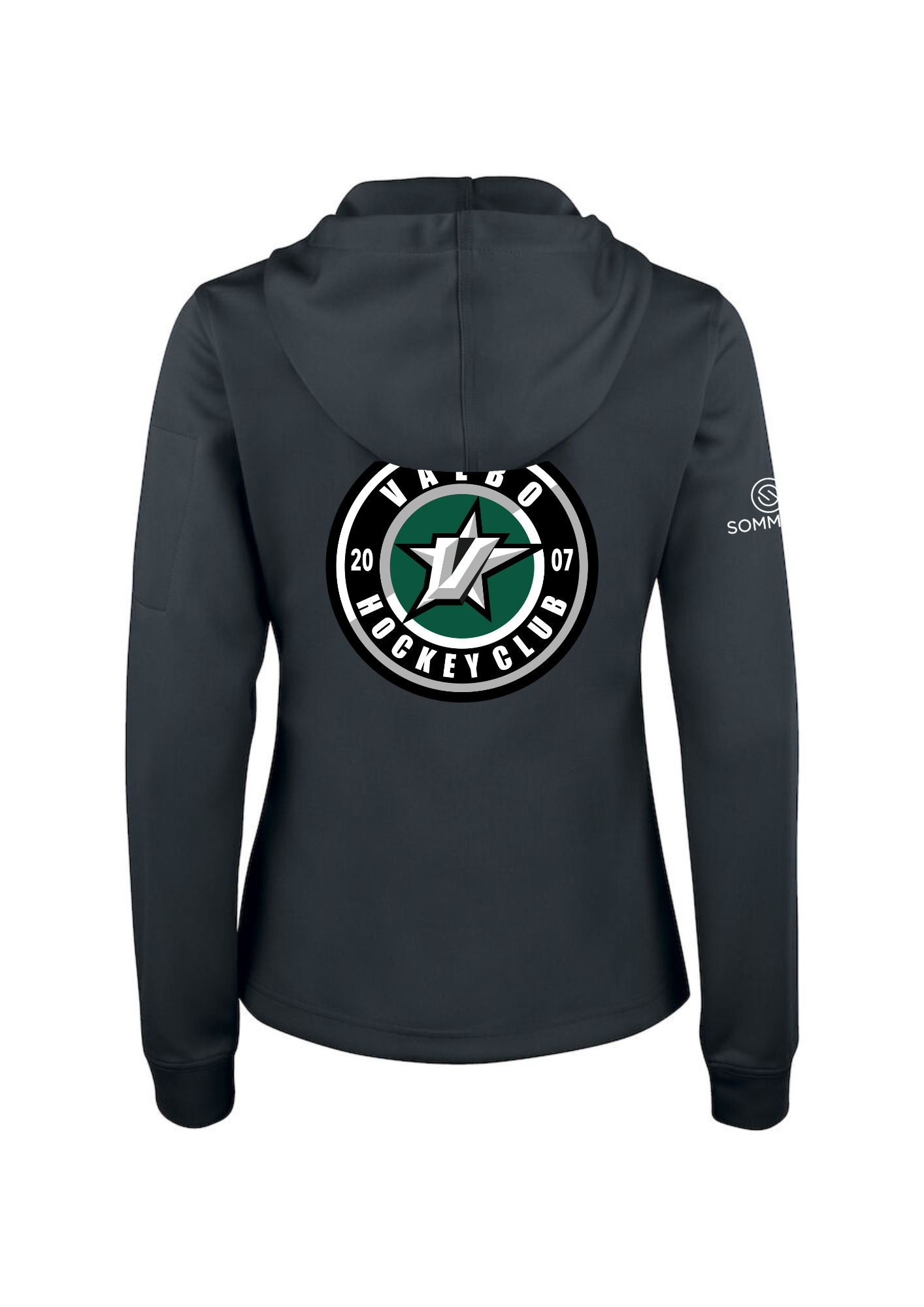 VALBO HOCKEY CLUB BASIC ACTIVE HOOD FZ DAM SVART