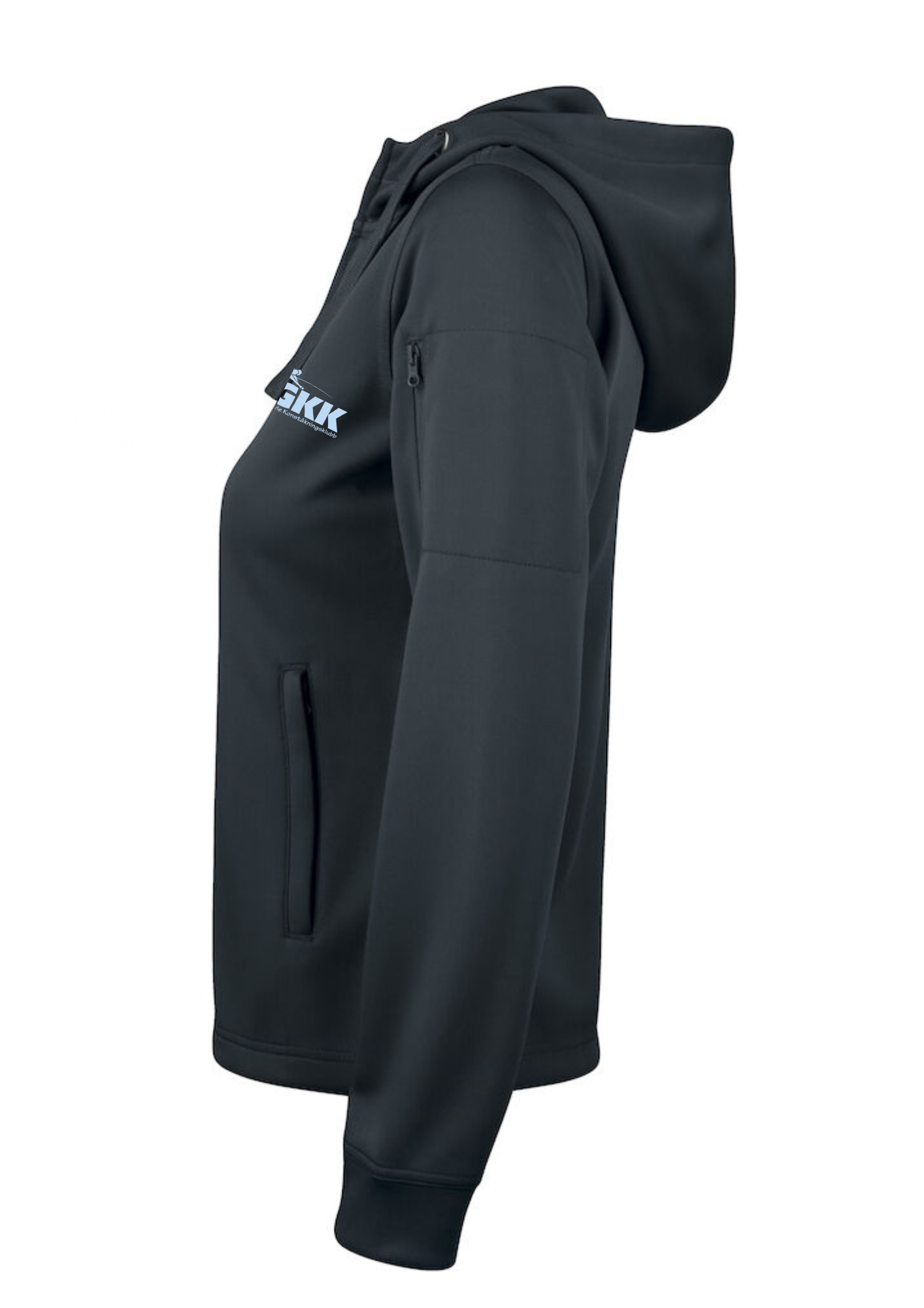 GÄVLE KONSTÅKNINGSKLUBB BASIC ACTIVE ZIP HOOD DAM SVART