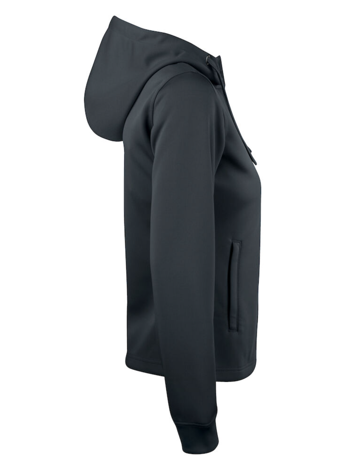 BASIC ACTIVE ZIP HOOD DAM SVART GÄVLE KONSTÅKNINGSKLUBB
