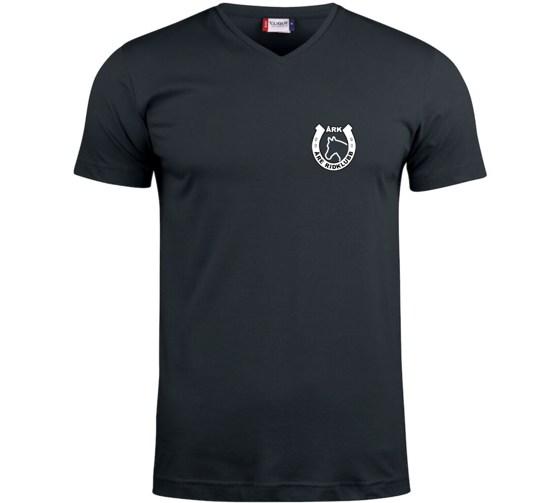 BASIC T-SHIRT V-NECK UNISEX SVART ÅRE RIDKLUBB