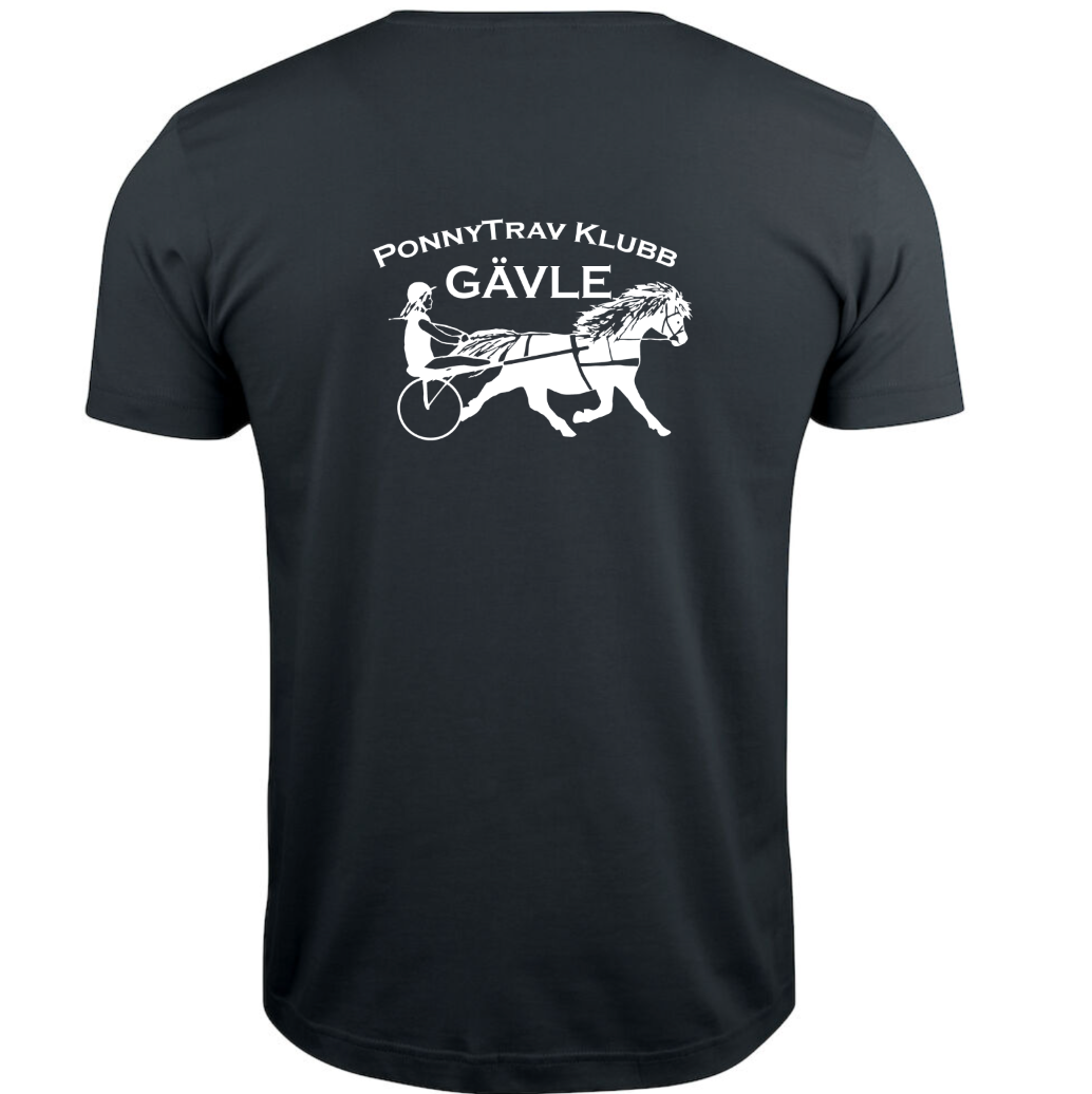 GÄVLE PONNYTRAVKLUBB BASIC T-SHIRT V-NECK UNISEX SVART