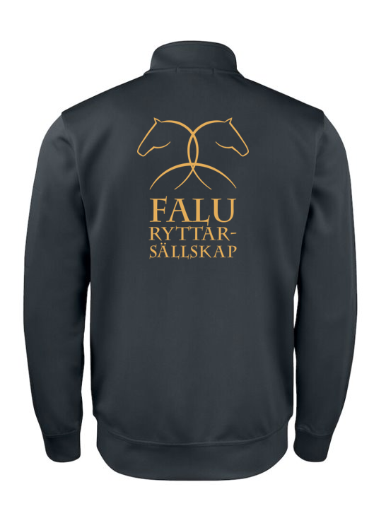 FALU RYTTARSÄLLSKAP BASIC ACTIVE CARDIGAN UNISEX SVART/GULD