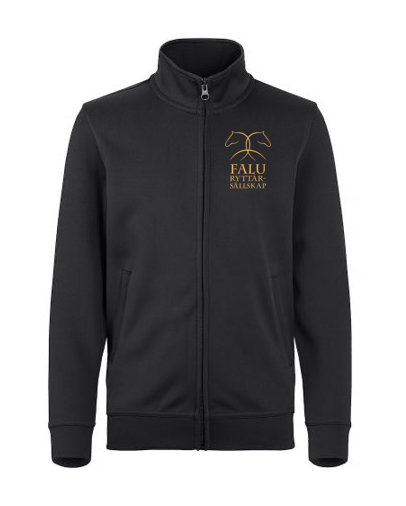 BASIC ACTIVE CARDIGAN JUNIOR SVART/GULD FALU RYTTARSÄLLSKAP