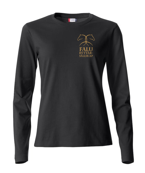 FALU RYTTARSÄLLSKAP BASIC ACTIVE LONGSLEEVE SVART/GULD DAM