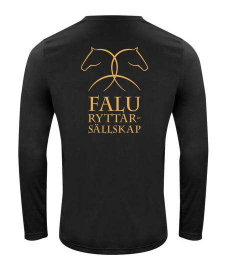 FALU RYTTARSÄLLSKAP BASIC ACTIVE LONGSLEEVE SVART/GULD DAM
