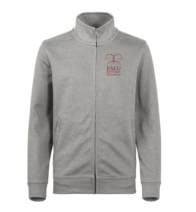 FALU RYTTARSÄLLSKAP BASIC ACTIVE CARDIGAN JUNIOR GRÅ/RÖD