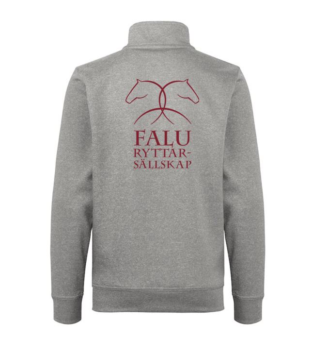 FALU RYTTARSÄLLSKAP BASIC ACTIVE CARDIGAN JUNIOR GRÅ/RÖD