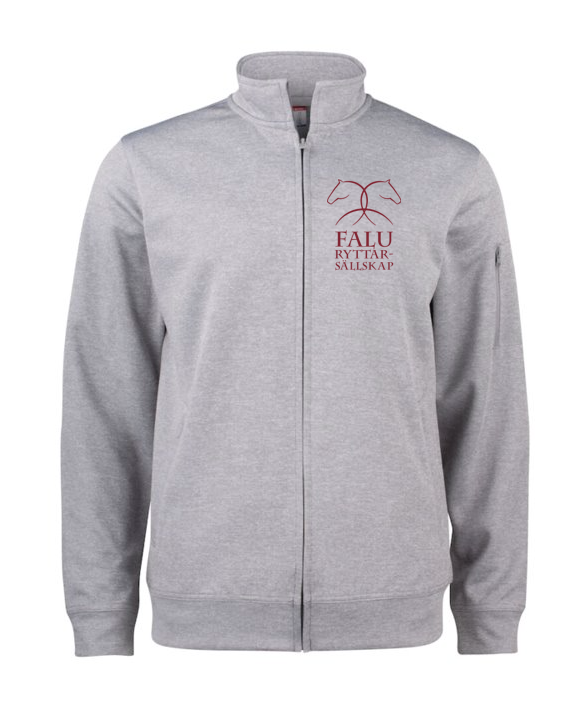 FALU RYTTARSÄLLSKAP BASIC ACTIVE CARDIGAN UNISEX GRÅ/RÖD