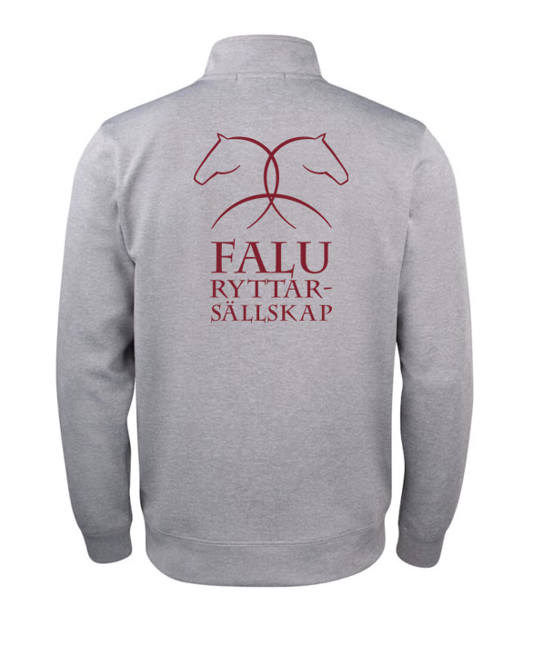 FALU RYTTARSÄLLSKAP BASIC ACTIVE CARDIGAN UNISEX GRÅ/RÖD