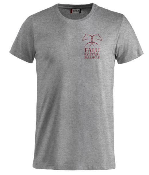 FALU RYTTARSÄLLSKAP BASIC T-SHIRT JUNIOR GRÅ/RÖD