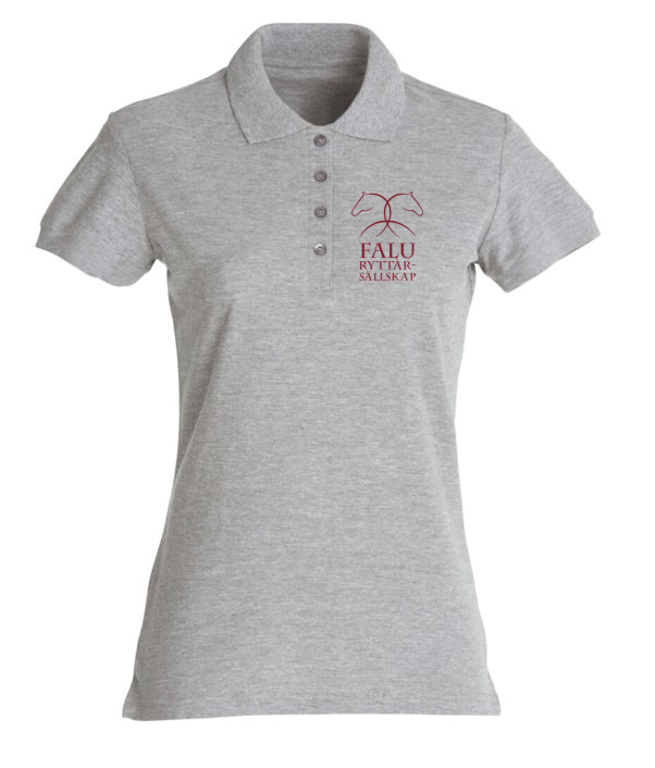 FALU RYTTARSÄLLSKAP PIKÉ DAM GRÅ/RÖD