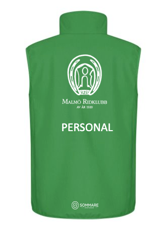 VÄST ENDAST TILL PERSONAL CLASSIC SOFTSHELL UNISEX GRÖN MALMÖ RIDKLUBB