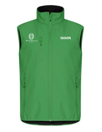 VÄST ENDAST TILL PERSONAL CLASSIC SOFTSHELL UNISEX GRÖN MALMÖ RIDKLUBB