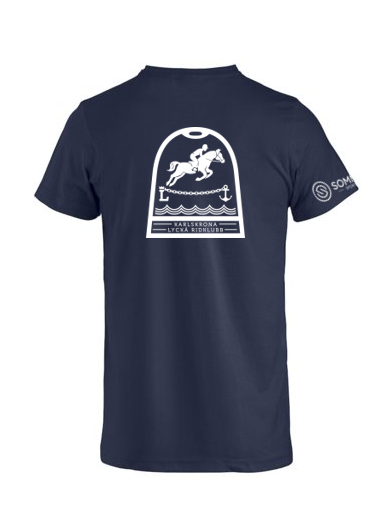 KARLSKRONA LYCKÅ RIDKLUBB BASIC T-SHIRT DAM NAVY