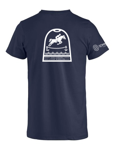 BASIC ACTIVE T-SHIRT UNISEX NAVY KARLSKRONA LYCKÅ RIDKLUBB