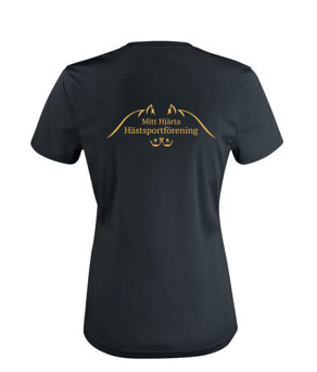 MITT HJÄRTA HÄSTSPORTFÖRENING BASIC ACTIVE T-SHIRT JUNIOR SVART