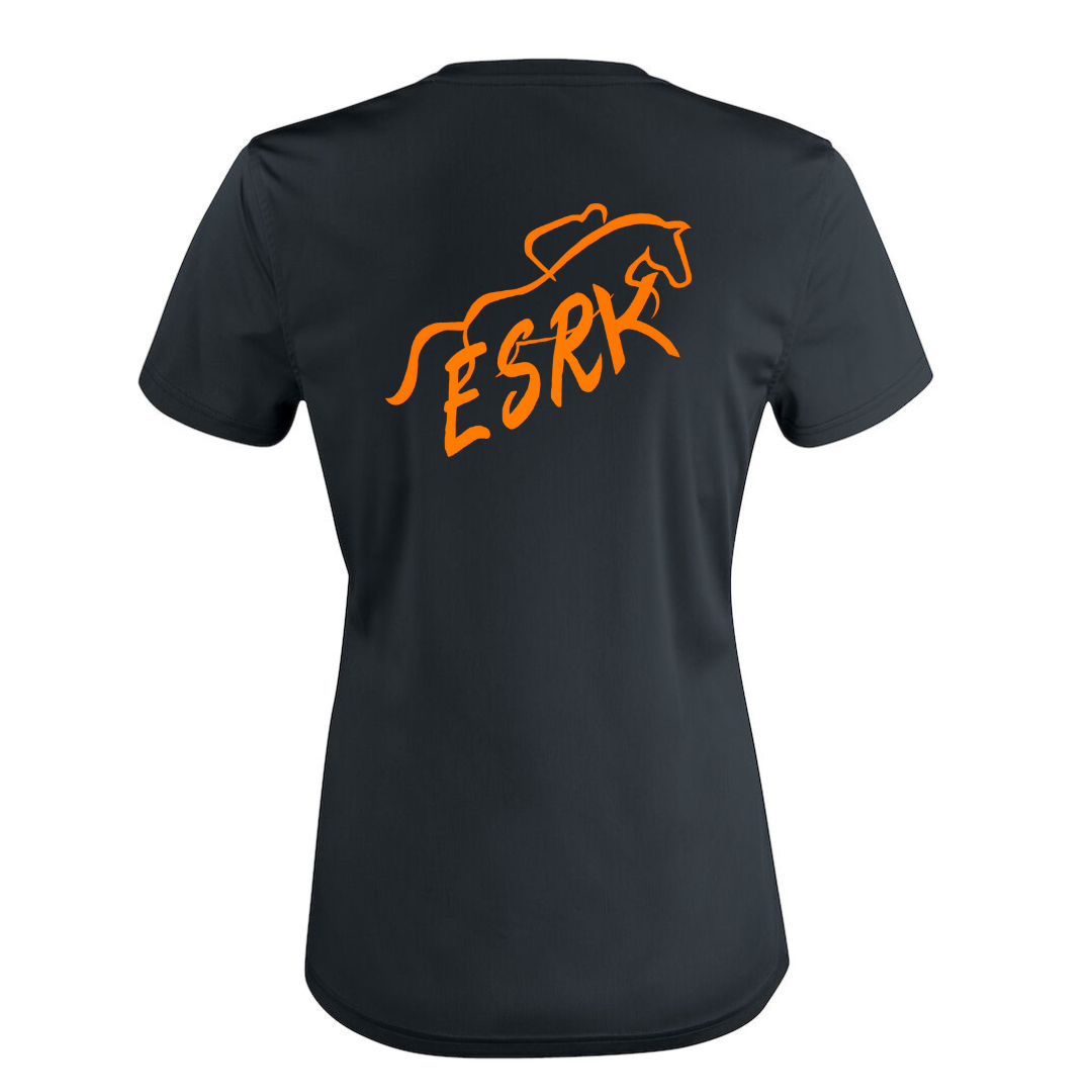 ERIKSDALS SPORTRYTTARKLUBB BASIC ACTIVE T-SHIRT DAM SVART