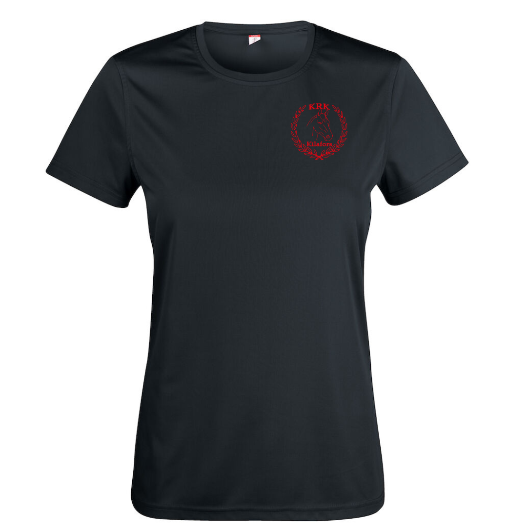 BASIC ACTIVE T-SHIRT DAM SVART KILAFORS RIDKLUBB