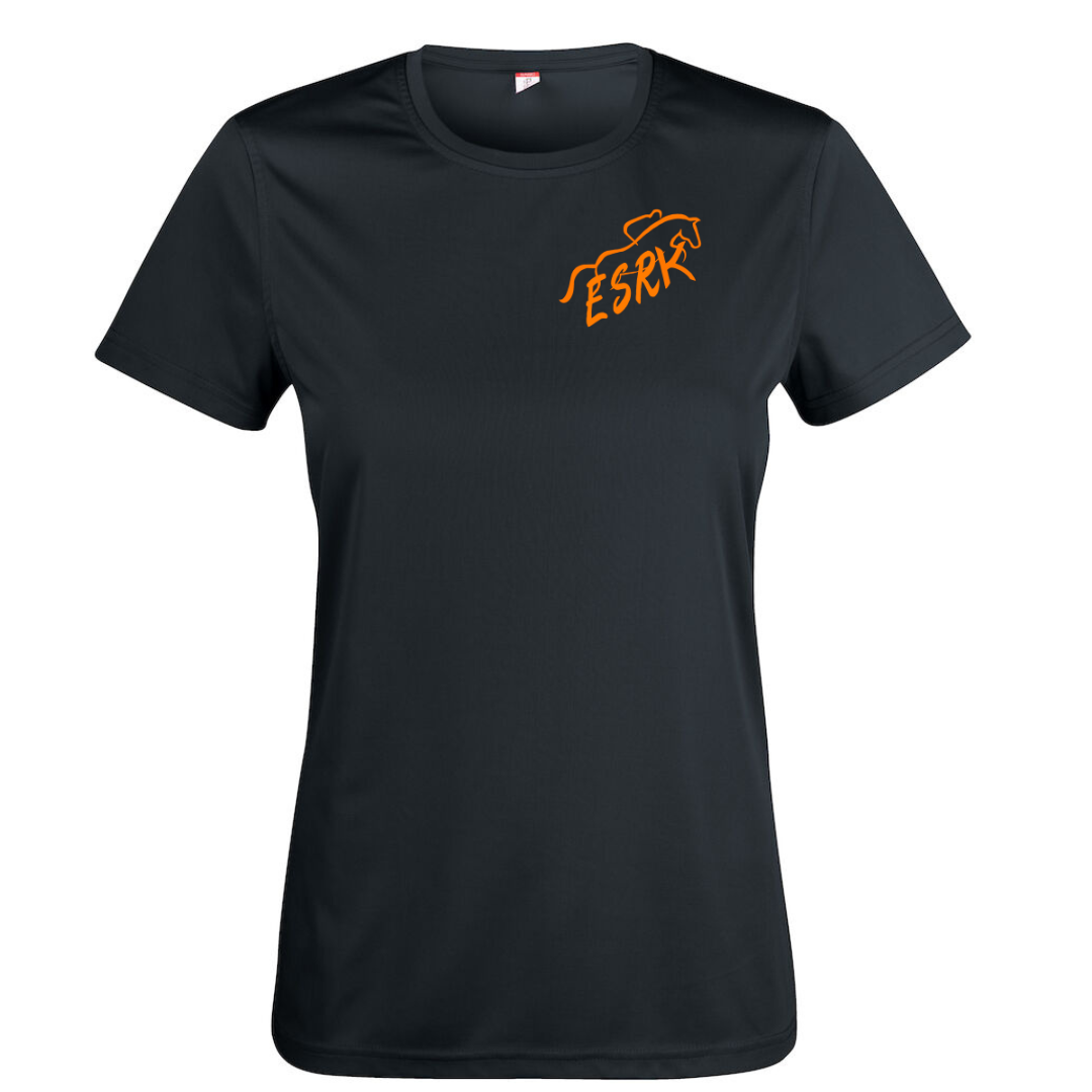 ERIKSDALS SPORTRYTTARKLUBB BASIC ACTIVE T-SHIRT DAM SVART