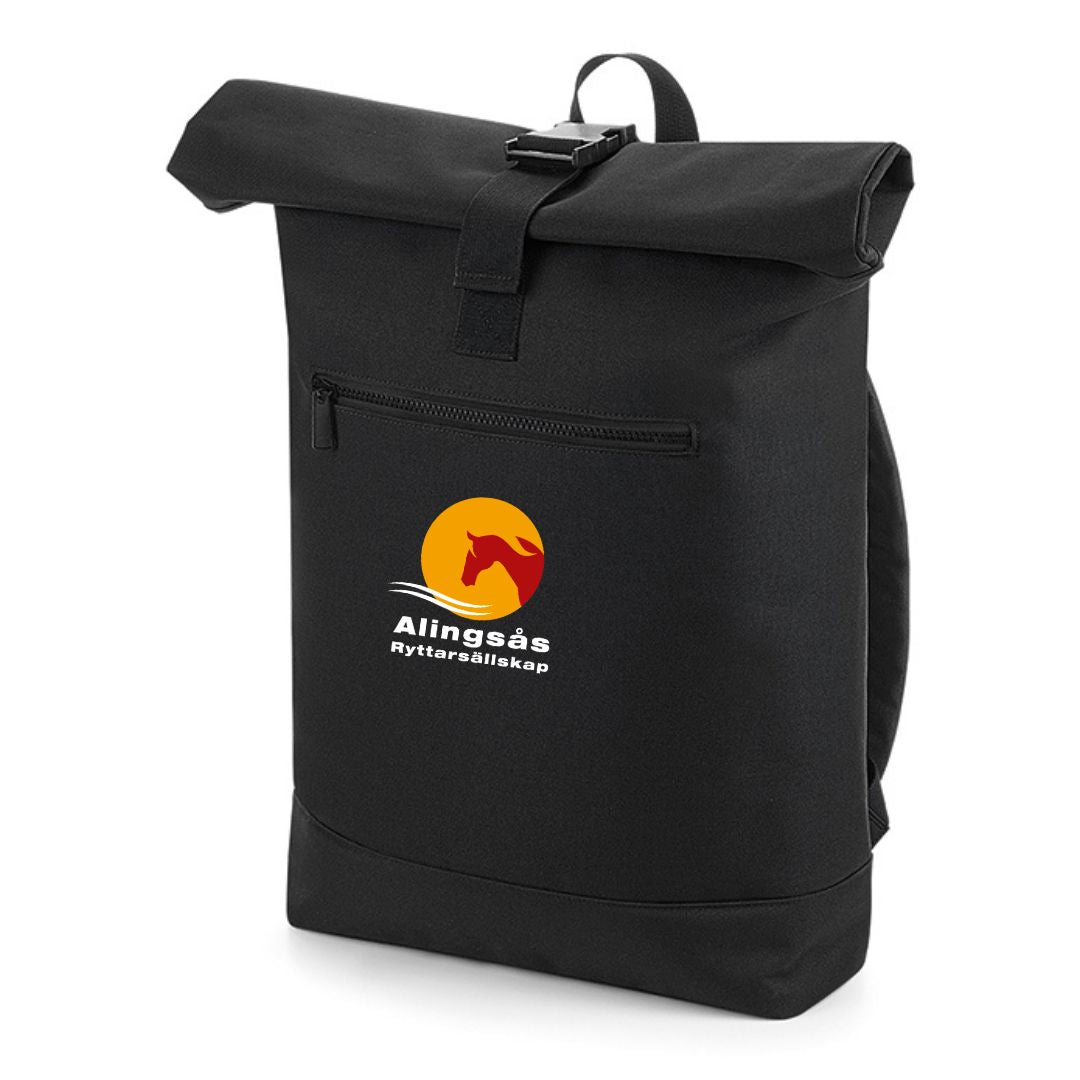 ALINGSÅS RYTTARSÄLLSKAP RYGGSÄCK ROLL-TOP SVART