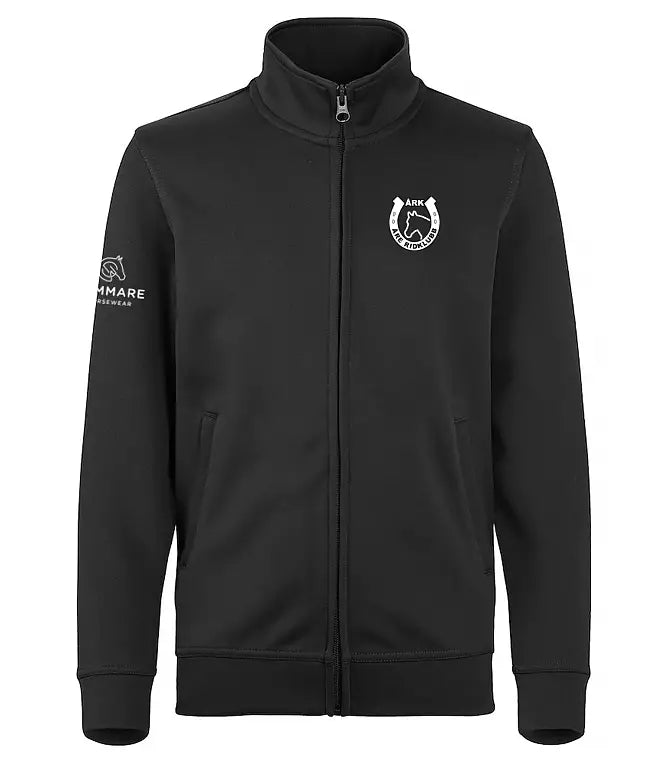 ÅRE RIDKLUBB BASIC ACTIVE CARDIGAN JUNIOR SVART