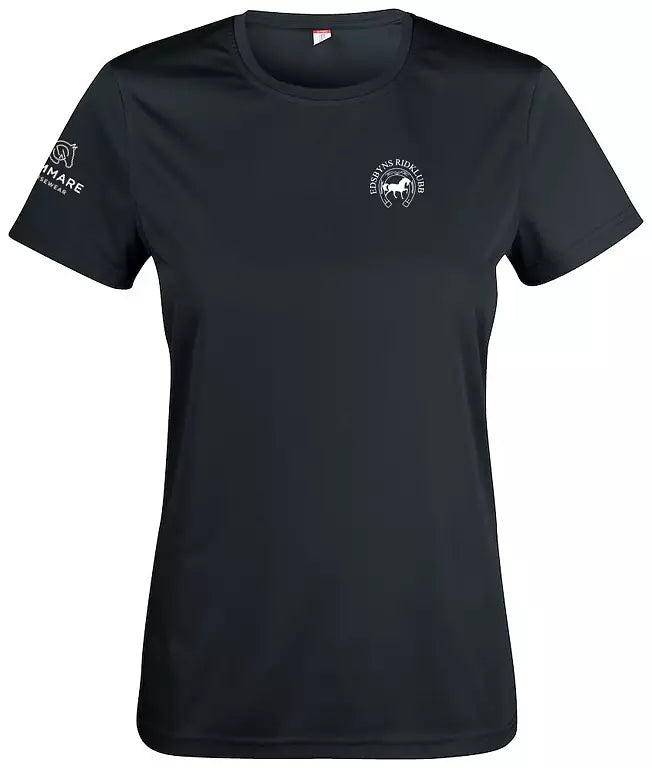 EDSBYNS RIDKLUBB BASIC ACTIVE T-SHIRT SVART