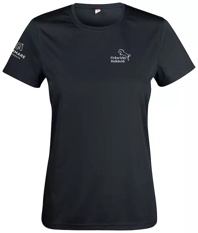 ÄLVKARLEBY RIDKLUBB BASIC ACTIVE T-SHIRT DAM SVART