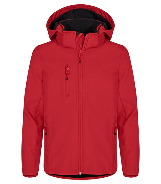 CLASSIC SOFTSHELL HOODY DAM RÖD