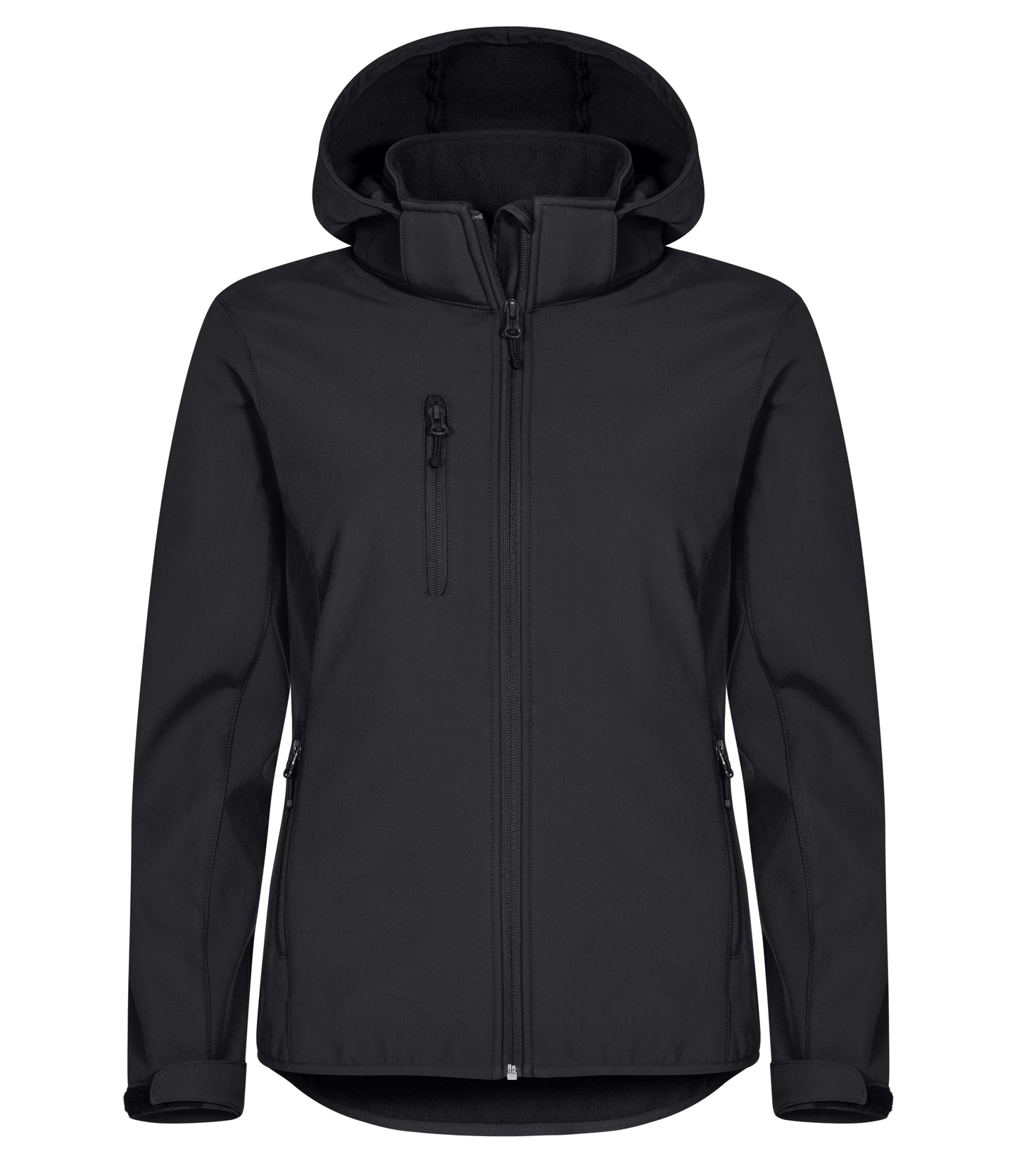 CLASSIC SOFTSHELL HOODY DAM SVART