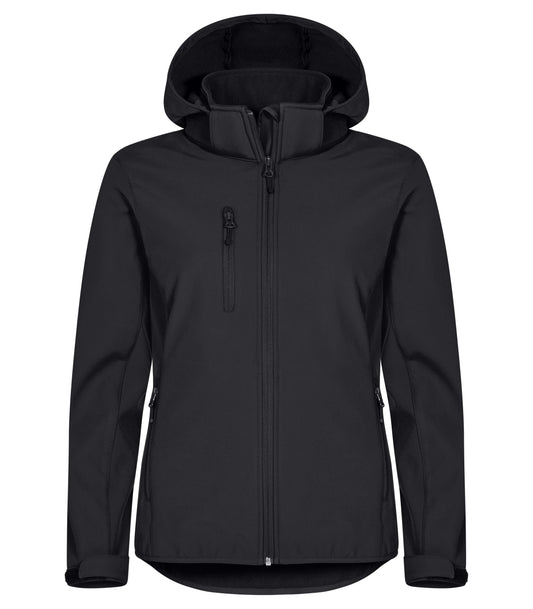 CLASSIC SOFTSHELL HOODY DAM SVART