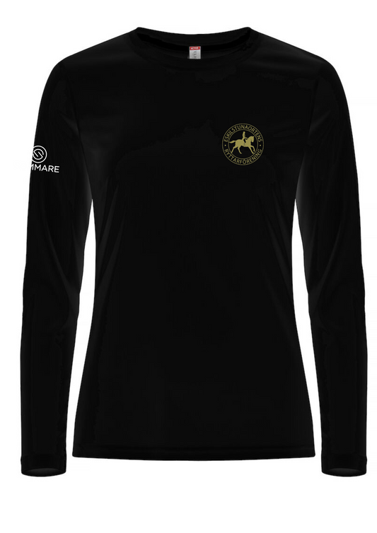 ESKILSTUNAORTENS RYTTARFÖRENING BASIC ACTIVE T-SHIRT LONGSLEEVE DAM SVART