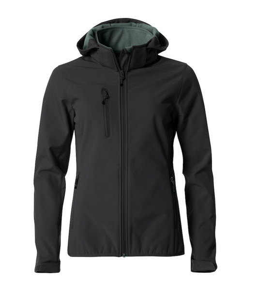 BASIC HOODY SOFTSHELL JACKA SVART DAM