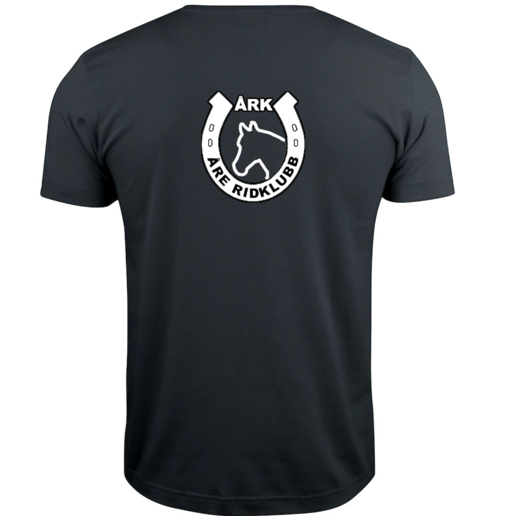 ÅRE RIDKLUBB BASIC T-SHIRT V-NECK UNISEX SVART